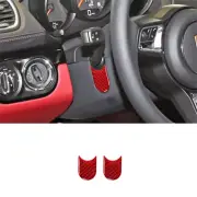 Red Carbon Fiber Control Car Light Switch Cover Trim For Porsche 718 2016-2022 (for: Porsche)