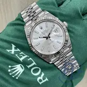 Rolex Datejust 41 Silver Index Fluted Bezel Jubilee 126334 Complete Unworn