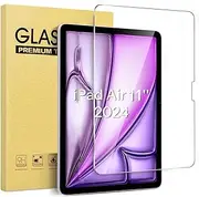 Lnuyefn Screen Protector for iPad Air 11 Inch M3/M2 2025/2024 Model: A3266, A3267,A2902/A2903 , Tempered Glass Screen Film Guard for iPad Air 11-inch (7th/6th Generation) Pencil Pro & Case Compatible Anti-Scratch HD Clear