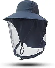 Mosquito Hats with Netting Mosquito Head Net Hat Sun Hat with Netting Bee Keeper Hat Safari Fishing Hats for Outdoor Hiking Camping Gardening (Color : Army Green)