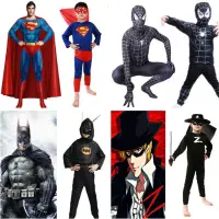 在飛比找蝦皮購物優惠-超人兒童萬聖節蝙蝠蜘蛛俠角色扮演幼兒兒童服裝套裝