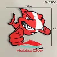 在飛比找蝦皮購物優惠-貼紙憤怒的鯊魚潛水旗配件貼紙潛水 HD-038