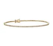 1.0 ct. tw. Classic Four-Prong Natural Diamond Tennis Bracelet in 10K Yellow Gold