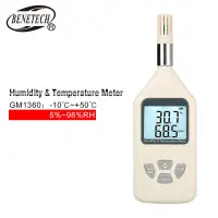 在飛比找露天拍賣優惠-額標智GM1360數顯高清工業溫溼度計Temperature