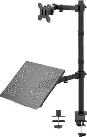 Tall Adjustable Laptop Stand Desk Mount 17in LCD Monitor