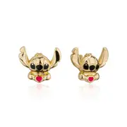 Disney Couture Kingdom - Lilo & Stitch - Heart Stud Earrings Gold
