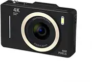 4K Digital Camera Digital Video Camera 48MP P 2.8 Inch Screen 16X Digital AF Auto Focus -Shake Motion Detection Built-in Flash Battery Beau Filters Birthday Festival Black