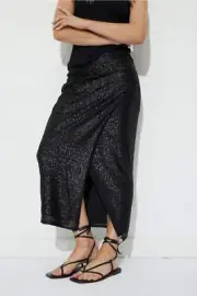 DECJUBA Sasha Sequin Midi Skirt Size XXL New With Tags RRP $119.95