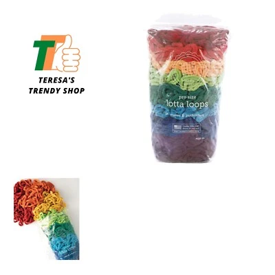 Lotta Loops 10” Rainbow Themed Potholder Weaving Kit - Craft 6 Cotton Potholders