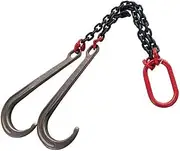 Obstacle car Transport Tow Chain - 4T/5T J Type Hanging Chain Hook, Galvanized Claw Hook, Transport Tow Chain J Hook Long Shank, Truck Hook Up Lanyard for Car Wrecker Recovery Breakdown car(5T)