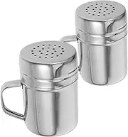 Yardenfun 2pcs Stainless Steel Powder Can Powdered Sugar Flour Duster Flour Strainer Stainless Steel Sifter Sugar Shaker Duster Cake Sifter Flour Sifter for Baking Handheld Sifter Silver