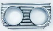 Finned Under Dash Gauge Panel (Polished Cast Aluminum Double 2) MADE IN USA