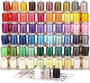 New brothread 63 Brother Colours Polyester Machine Embroidery Thread Kit 500M (550Y) Each Spool for Brother Babylock Janome Singer Pfaff Husqvarna Bernina Embroidery and Sewing Machines