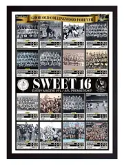 Framed 2023 Collingwood Magpies VFL AFL 16 x Premiers Poster - 84cm x 59cm x 3cm