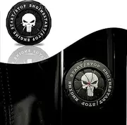 Gseigvee Skull Rotary Car Engine Start Stop Button Cover, Frosted Style DIY Car Engine Push to Start Button Cover, ABS General Motors Ignition Switch Decorative Cover (Skull Black)
