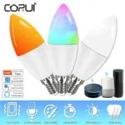 CORUI Tuya WIFI Smart Light Bulb E14 Candle Lamp 5/7/9W RGB+CW+WW Bulb Smart Lif