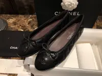 在飛比找Yahoo!奇摩拍賣優惠-【BLACK A】精品Ch@nel Ballerinas 黑