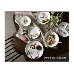 【美國康寧 CORELLE】史努比SNOOPY FRIENDS 3件式餐盤組-C02