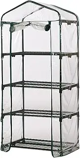 Transparent PVC Cover for Mini Greenhouse, 2-5 Tier Gardening Plant Protection Cover with Zipper (4 Tier)