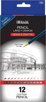 BAZIC Drawing Sketching Pencil Set, Professional, Graphite, for Adults Artists