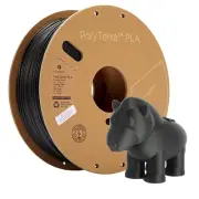 Matte PLA Filament Charcoal Black 1.75Mm 1Kg 3D Printing Filament, Polyterra 3D
