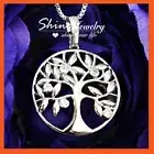 18K GOLD GF SILVER TREE OF LIFE CRYSTAL FILIGREE BODHI MUM GIFT PENDANT NECKLACE