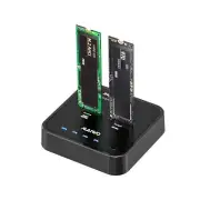 MAIWO M.2 NVMe/AHCI Dual Bay Hard Drive Docking Station Duplicator,Tool-Free ...