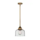 Innovations Bell 1 Light 8" Mini Pendant, LED, BB/Seeded - 288-1S-BB-G74-LED