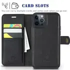 FOR Apple iPhone 11 12 13 Genuine Leather Wallet Case with RFID Protection Men