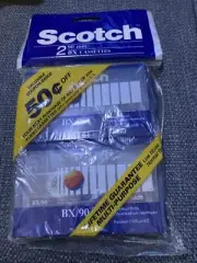Scotch BX 90 Minutes Blank Cassette Tape New Sealed 2 Pack