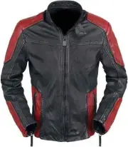 Will Smith Deadshot Suicide Squad Red and Black Biker Motorcycle Leather Jacket
