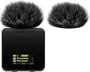 Geekria for Creators Furry Windscreen Compatible with Rode Wireless GO Gen 3 III, GO 2, PRO, ME Mic DeadCat Wind Cover Muff, Fluff Cover Windshield, Wind Noise Reduction (Black / 2 Pack)
