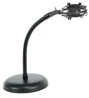Rockville Podcasting Podcast Mic Stand w/ Gooseneck+Weighted Base+Shockmount