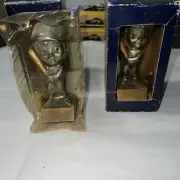 Girls Bobble Head T-Ball Softball Baseball Trophy Silver Tone Bat Award 6"-U