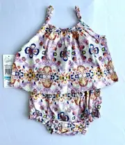 Peek Cabana Print 2 Pc Top & Bloomer Shorts 6-12 M Retail $50 Price $34 NWT