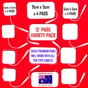 VISAGE ALDI TENS EMS compatible ELECTRODE PADS - 12 PADS VARIETY PACK ⭐⭐⭐⭐⭐