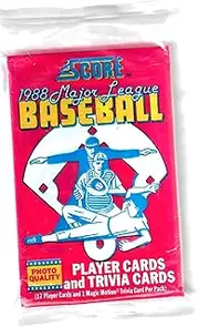 Score 1988 Major League Baseball Player Cards and Trivia Cards