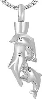 DOTUIARG Stainless Steel Cremation Jewelry Pets Memorial Urn Necklace Ashes Holder Keepsake Pendant
