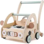 Baby Walker, Wooden Baby Walker Push Toy for Baby Boy and Girls with Car Shape,