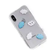 2 Pcs Shockproof Epoxy Cloud Pattern Soft Tpu Case For Iphone Xr