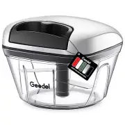 Manual Food Processor Vegetable Chopper Geedel Pull Chopper with String Food Cho