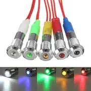 12V 6mm Waterproof LED Panel Dash Panel Warning Signal Indicator Light For Car Boat 31 YELLOW