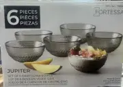 Fortressa Jupiter Vintage Glassware Collection 5 Inch bowl 6 pack, 14 ounce