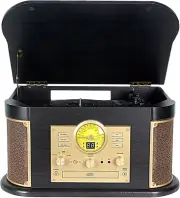 Wooden Record Player Bluetooth Vintage Turntable Playback CD Player Hadcrafted