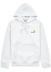 Carhartt Wip American Script Hooded Cotton-blend Sweatshirt - Grey - S S