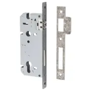 85mm Euro Roller Lock (45mm Backset), Distressed Nickel