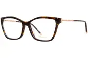Chopard VCH321 0722 Titanium Eyeglasses Women's Brown w/Gold Chain Necklace 56mm