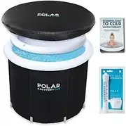 Polar Ice Bath Recovery Tub with Thermometer / 370L Portable Ice Bath for Cold Water Therapy Training/an Ice Bathtub for Athletes - Adult Spa for Ice Baths and Soaking - Cold Plunge Tub (Black)