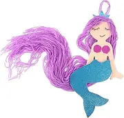Abaodam Tassel Mermaid Maker Hair Barrettes Organizer Slick Tail Braid Hair Clips Mermaid Wall Decoration Items Barrette Holder for Display Room Wall Decor Skincare Kraft Paper