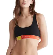 Calvin Klein Women's Pride This Is Love Colorblock Bralette, Black, Large